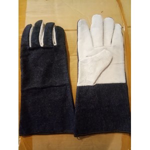 Sarung tangan safety kulit jeans 14in