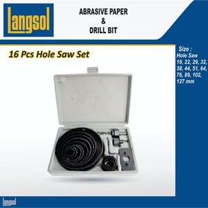 HOLE SAW SET 16PCS LANGSOL