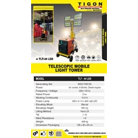 Menara lampu tower portabel teleskopik TIGON TLT-44 LED with MDG 7500 ES