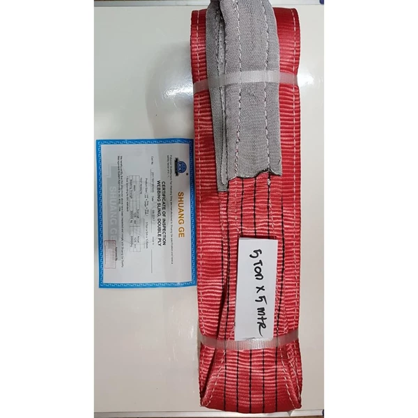 webbing sling double ply 5 ton (red)
