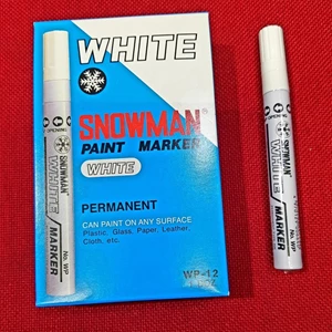 SNOWMAN PAINT MARKER WARNA PUTIH Spidol dan highlighter